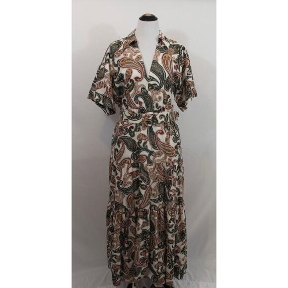 NICHOLAS Sz 14 Amina Shirt Dress Jaipur Paisley Pearl NWT - Picture 7 of 8